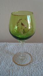 roemer/wijnglas met vergulde opdruk en gedraaide voet, Verzenden, Overige materialen, Overige stijlen, Overige typen