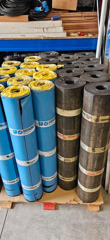 Dakleer Derbigum + Soprema onderlaag damp remmend ,40 jaar beschikbaar voor biedingen