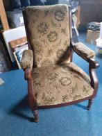 Vintage fauteuil met bloemmotief, Hout, Gebruikt, Minder dan 75 cm, Vintage
