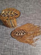 Gouden epauletten met strass, Maat 38/40 (M), Overige typen, Geel, Ophalen of Verzenden