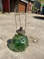 Mondgeblazen / handgeblazen antieke vaas / lamp - groen, Ophalen of Verzenden