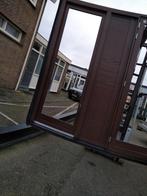 Hardhout kozijn met dubbele deuren en draaikiep raam, Nieuw, 215 cm of meer, Ophalen of Verzenden, 120 cm of meer
