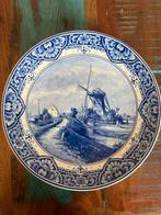 Delfts Blauw Bord met Molen, Antiek en Kunst, Ophalen