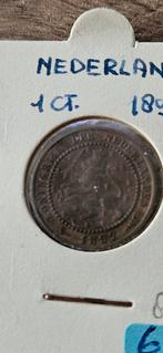 Nederland 1 cent 1892 met orginele muntkleur FDC zie foto's, Ophalen of Verzenden, Koningin Wilhelmina, 1 cent, Losse munt
