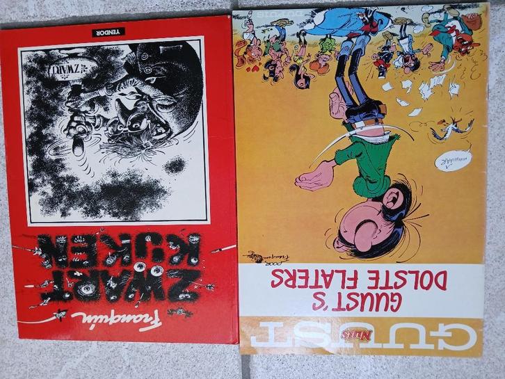 Franquin Guust Flater Nuts Reclame Album en Zwartkijken, Boeken, Stripboeken, Gelezen, Meerdere stripboeken, Ophalen
