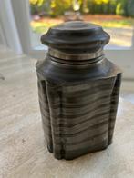 Antiek tinnen theebusje, 19e eeuw., Antiek en Kunst, Antiek | Tin, Ophalen of Verzenden