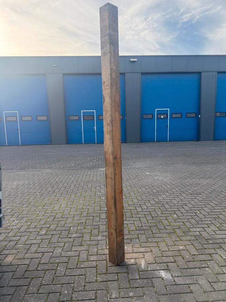 Massief Houten Palen 12,5x12,5x260cm - Per Stuk, Doe-het-zelf en Verbouw, Hout en Planken, Gebruikt, Balk, Overige houtsoorten