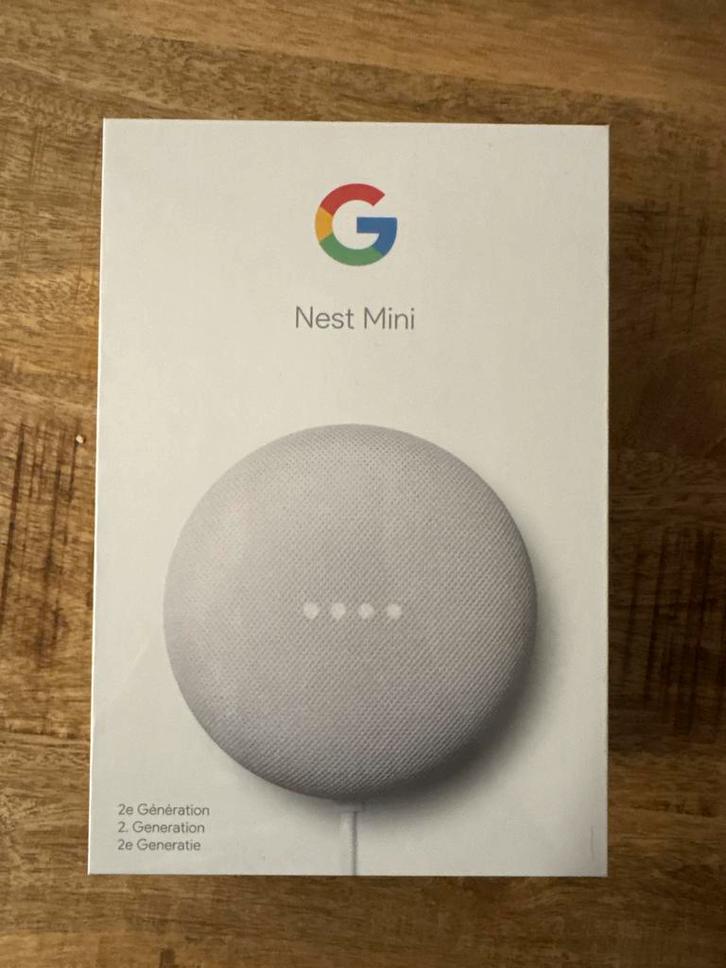 Google Nest Mini 2e Generatie - Nieuw in doos!, Audio, Tv en Foto, Mediaspelers, Nieuw, Minder dan 500 GB, HDMI, Ophalen
