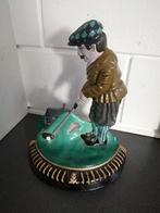 OUDE ZWARE GIETIJZEREN DEUR STOPPER GOLF 30X24 CM TOPSTAAT, Antiek en Kunst, Curiosa en Brocante, Ophalen of Verzenden