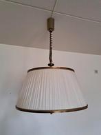 Vintage grote gouden hanglamp creme goud, Huis en Inrichting, Lampen | Hanglampen, Ophalen of Verzenden, Gebruikt, Stof