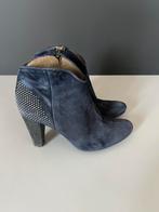Otto blauw suede laarsjes met studs mt 37, Blauw, Lage of Enkellaarzen, Ophalen of Verzenden, Zo goed als nieuw