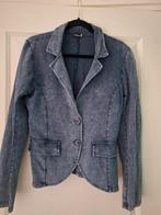 Blauwe tricot blazer - Maudd - jeans look, Maudd, Blauw, Maat 42/44 (L), Ophalen of Verzenden