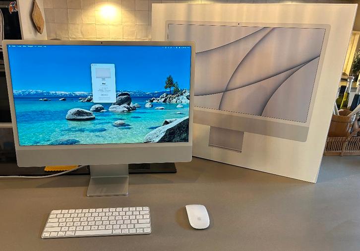 Apple iMac 24 (zgan), Computers en Software, Apple Desktops, Zo goed als nieuw, iMac, SSD, 4 Ghz of meer, 8 GB, Ophalen