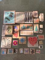 All Night Media Houten Stempels - Complete Set, Hobby en Vrije tijd, Stempelen, Ophalen of Verzenden, Zo goed als nieuw, Houten stempel