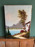 Prachtig handgeschilderd landschapsschilderij, Huis en Inrichting, Minder dan 50 cm, Ophalen of Verzenden, Zo goed als nieuw, Schilderij