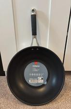 RVS Wokpan - 28 cm, Nieuw, Ophalen of Verzenden, Rvs, Keramische plaat