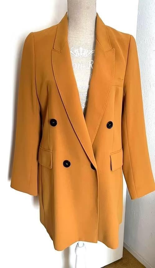 Zara okergeel jasje maat 36/38, Kleding | Dames, Jasjes, Kostuums en Pakken, Geel, Ophalen of Verzenden, Zo goed als nieuw, Jasje