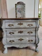 Oud gerestyled buikkastje met saltwash, Huis en Inrichting, Kasten | Ladekasten, Ophalen, 50 tot 100 cm, Zo goed als nieuw, 3 of 4 laden