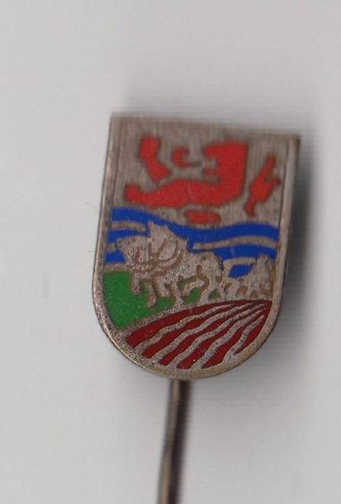 Zeeland Landbouw emaille speldje, Verzamelen, Speldjes, Pins en Buttons, Gebruikt, Speldje of Pin, Overige onderwerpen, Ophalen of Verzenden