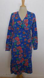 Blauw bloemen print jurkje van Lien & Giel! M, Kleding | Dames, Jurken, Maat 38/40 (M), Zo goed als nieuw, Onder de knie, Verzenden