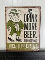 Drink more Beer drink meer bier metalen bord, Verzamelen, Biermerken, Ophalen, Zo goed als nieuw, Reclamebord, Plaat of Schild