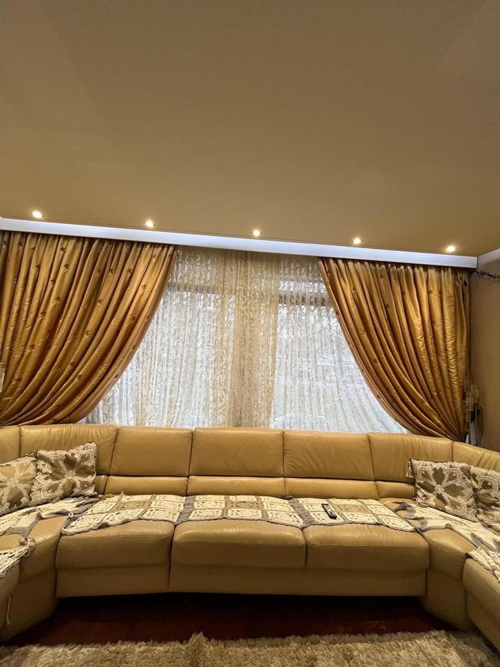 2 Verduisterende Dubbele Gordijnen 400x250 cm, Huis en Inrichting, Stoffering | Gordijnen en Lamellen, Zo goed als nieuw, 200 cm of meer