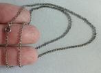 Zilveren ketting Jasseron schakels 38 cm 1,7 mm zwart zilver, Ophalen of Verzenden, Nieuw, Zwart, Zilver
