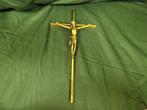 vintage antiek messing kruis met christus, Ophalen