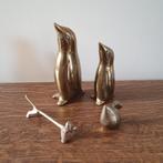 Vintage – Miniaturen – Beeldjes – Messing – Pinguïns – Muis., Verzamelen, Beelden en Beeldjes, Gebruikt, Ophalen of Verzenden