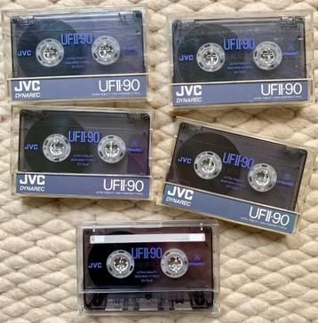 5 JVC UFII-90 cassettebandjes JAPAN 1988 UFII 90 UFII90 rare beschikbaar voor biedingen
