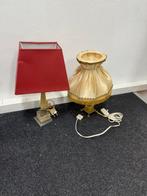 2 x Vintage Tafellampen Set, Ophalen of Verzenden, Gebruikt, Stof, Minder dan 50 cm
