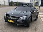 Mercedes C63s AMG zwart 12v afstandsbediening Leder/ rubberb, Ophalen of Verzenden, Nieuw