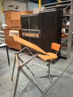 Vintage tekentafel met stoel Friso Kramer, Doe-het-zelf en Verbouw, Tekentafels, Ophalen, Gebruikt, Minder dan 130 cm