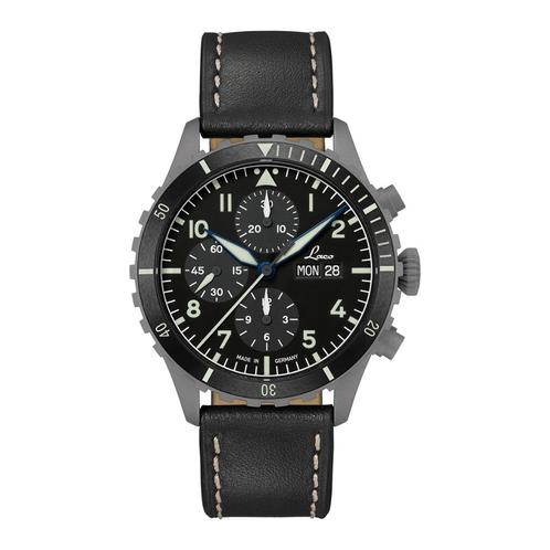 LACO KIEL SPORT CHRONOGRAAF, Sieraden, Tassen en Uiterlijk, Horloges | Heren, Nieuw, Polshorloge, Overige merken, Staal, Leer