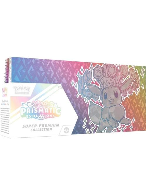 Pokémon Prismatic Evolutions Super Premium Collection (SPC), Hobby en Vrije tijd, Verzamelkaartspellen | Pokémon, Nieuw, Boosterbox