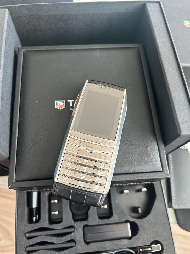 Tag Heuer Meridiist Zwart Croco Leer - Compleet!, Telecommunicatie, Mobiele telefoons | Overige merken, Zo goed als nieuw, Zonder abonnement