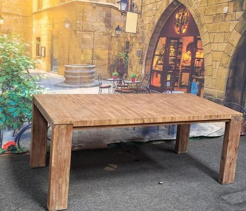 Lava kleur acaciahouten uitschuiftafel van 100x190cm, Huis en Inrichting, Tafels | Eettafels, Nieuw, 100 tot 150 cm, 150 tot 200 cm