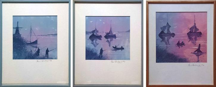 3 kunstwerken - Kunstenaar: Paul Rollman, Antiek en Kunst, Kunst | Schilderijen | Modern, Ophalen of Verzenden