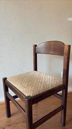 4x Vintage Wengé stijl stoelen - Robuust & Stijlvol, Huis en Inrichting, Stoelen, Ophalen, Gebruikt, Bruin, Eén