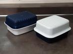 Tupperware kaas kornuit / kaas doos blauw/wit, Huis en Inrichting, Keuken | Tupperware, Ophalen of Verzenden, Wit