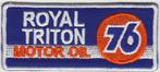 Royal Triton 76 Motor Oil stoffen opstrijk patch embleem #6, Motoren, Ophalen of Verzenden