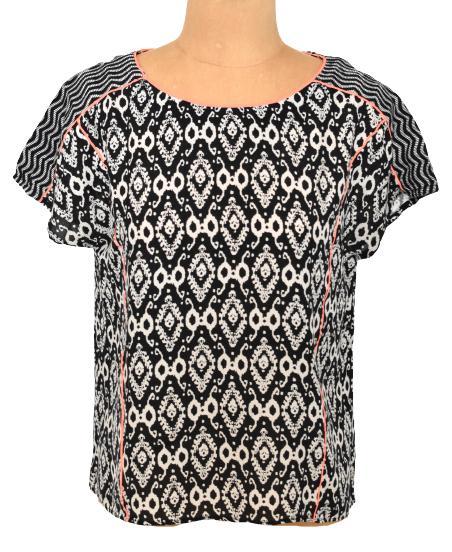 Coster Copenhagen top, zwart/wit, Mt. 36 / S, Kleding | Dames, Tops, Zo goed als nieuw, Maat 36 (S), Overige kleuren, Korte mouw
