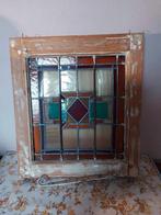 Oud glas en lood raam, Doe-het-zelf en Verbouw, Glas en Ramen, Gevelraam of Ruit, Minder dan 80 cm, Minder dan 80 cm, Ophalen of Verzenden