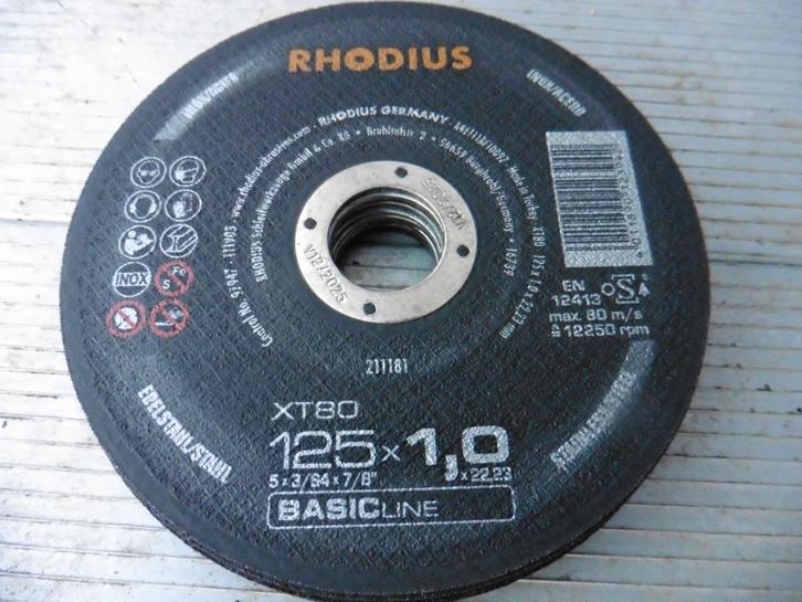 doorslijpschijven 1mm 125/ 10 stuks €8,-, Doe-het-zelf en Verbouw, Gereedschap | Slijpmachines, Nieuw, Haakse handslijpmachine