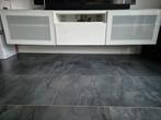 BESTA Ikea TV meubel Wit/Glas, Ophalen, Minder dan 100 cm, 25 tot 50 cm, Glas
