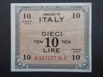 10 Lire 1943A Italië AMC p-M19a WW2 UNC-, Verzenden, Italië, Los biljet