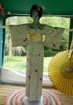 Japanse 100% natuurlijke glanszijden kimono, Verzenden
