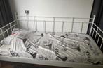Metalen bed wit 1 persoon, Ophalen, Gebruikt, 90 cm, Eenpersoons
