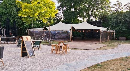 Stretchtent 10.5x15 9 maand oud, Tuin en Terras, Partytenten, Zo goed als nieuw, Partytent, 2 meter of meer, 8 meter of meer, 6 meter of meer