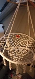 2x macrame hang stoel ecru, Ophalen of Verzenden, Nieuw, Twee